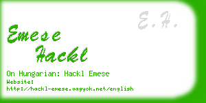 emese hackl business card